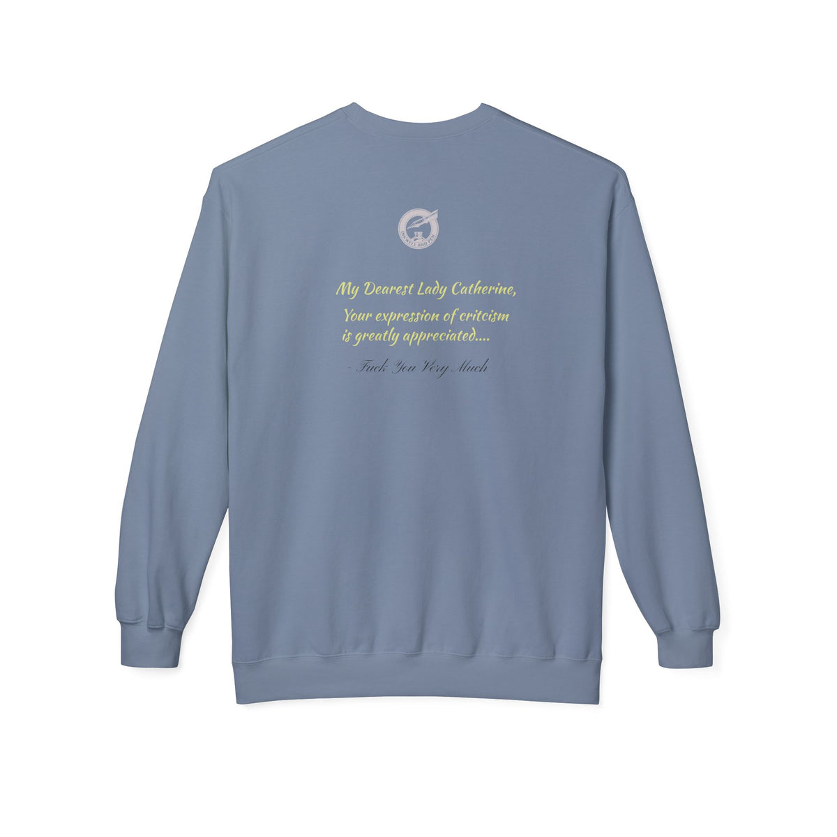 Jane Austen 'Shades of Pemberley' Crewneck Sweatshirt — Elizabeth Bennet Fictionalized Quote