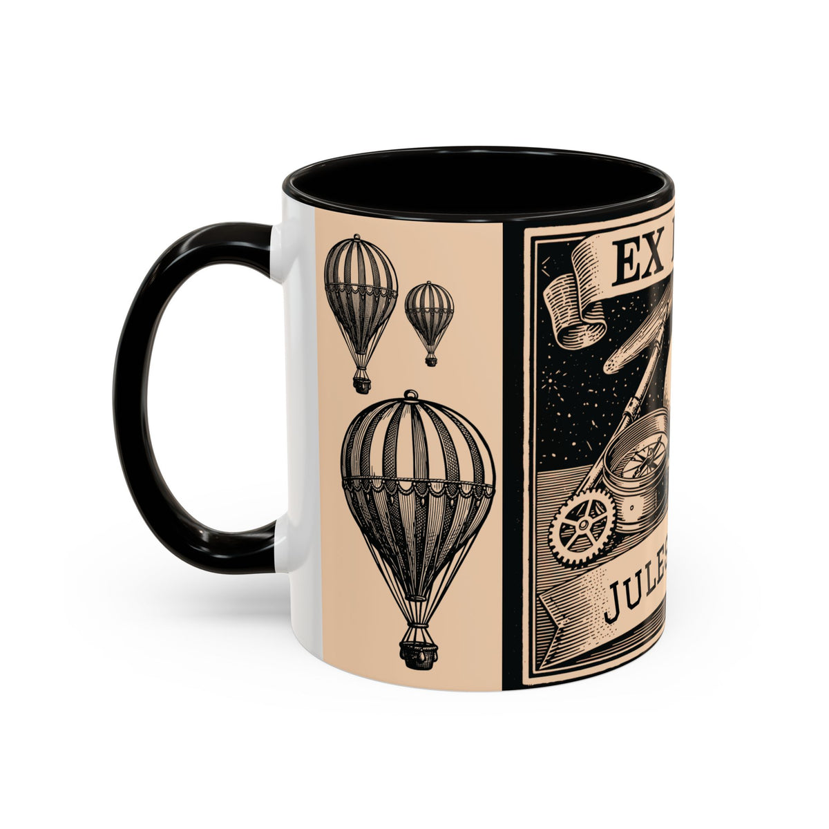 Jules Verne Ex Libris Vintage Science Fiction Coffee Mug (11oz & 15oz)