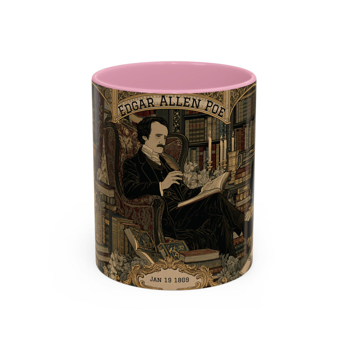 Edgar Allan Poe portrait Mug | Literary Gothic coffee mug