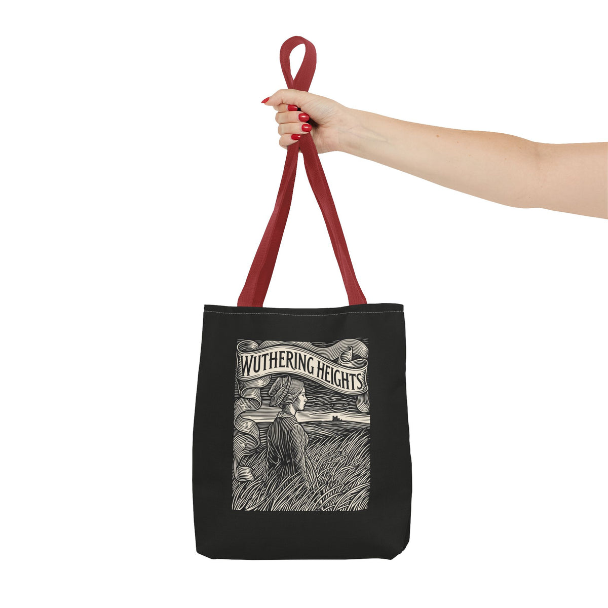Wuthering Heights Illustrated Tote Bag — Gothic Novel Literary Canvas Tote
