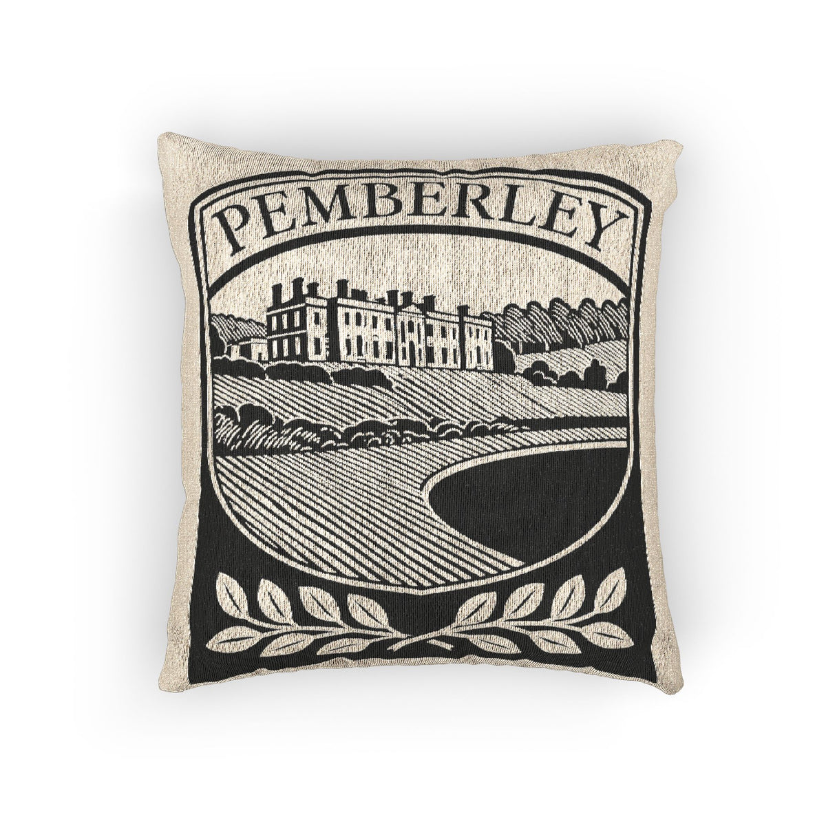 Pemberley Estate Woven Pillow | Pride & Prejudice Literary Tapestry Pillow