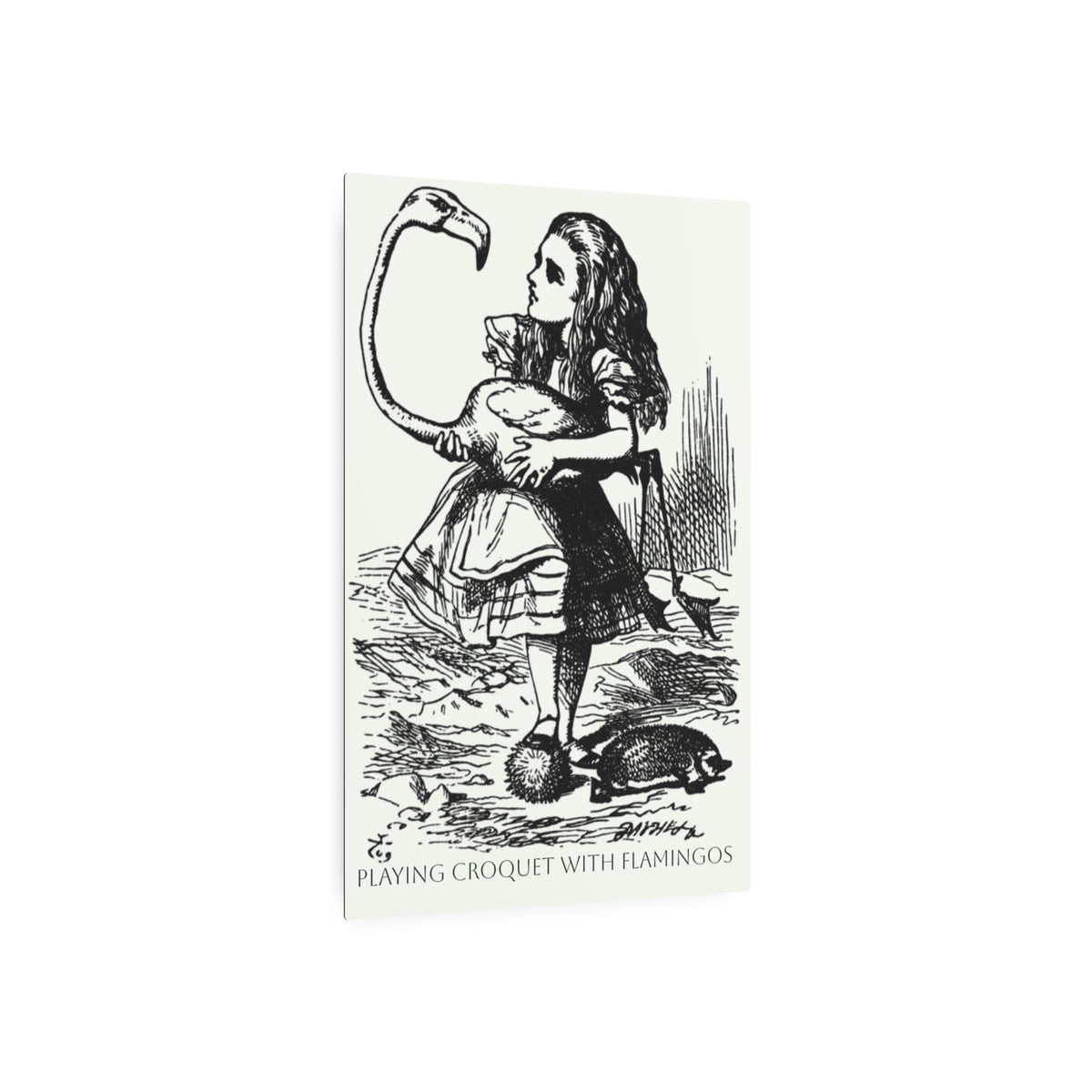 Flamingo Croquet Alice in Wonderland - Metal Art Print