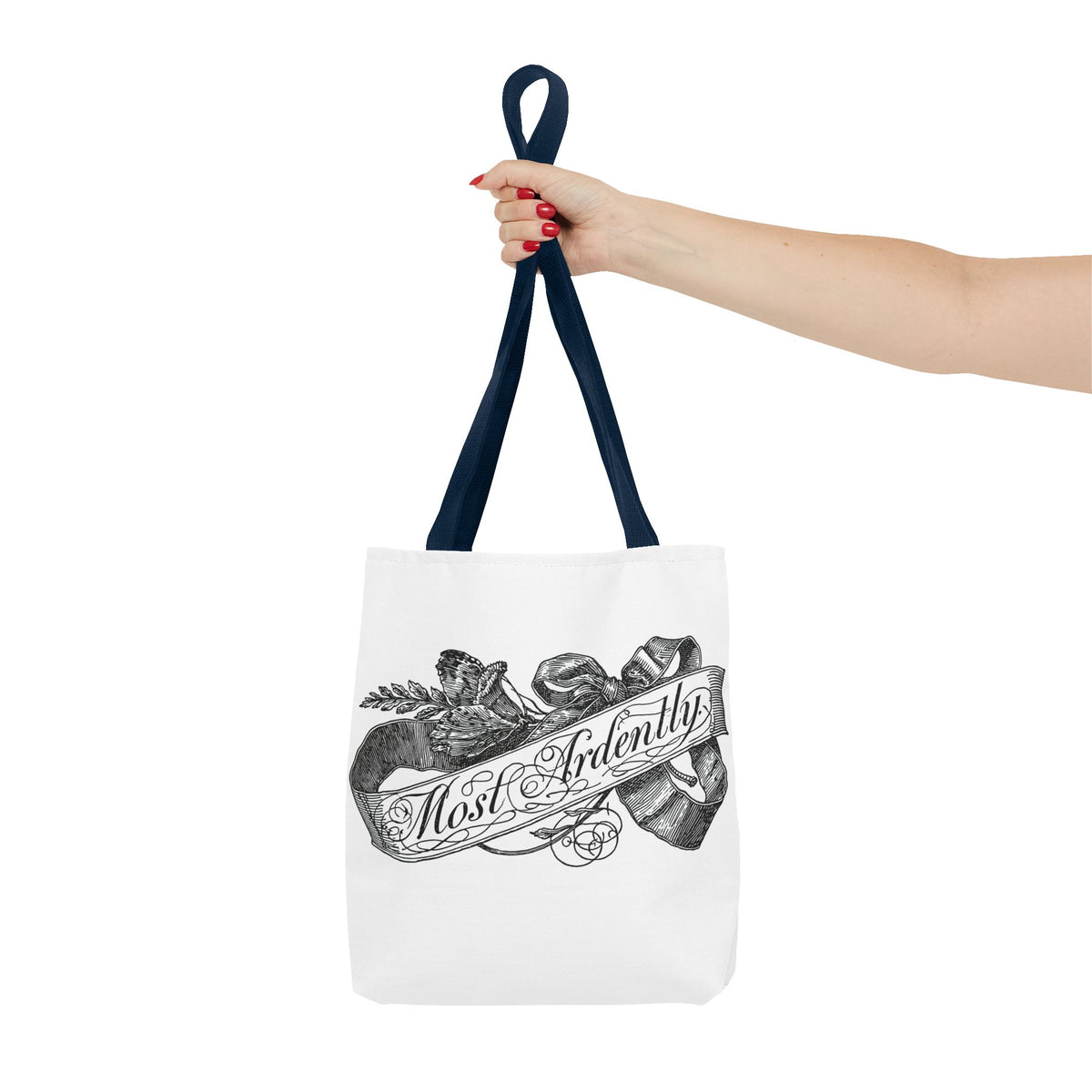 Regency Ribbon Banner Tote — Most Ardently