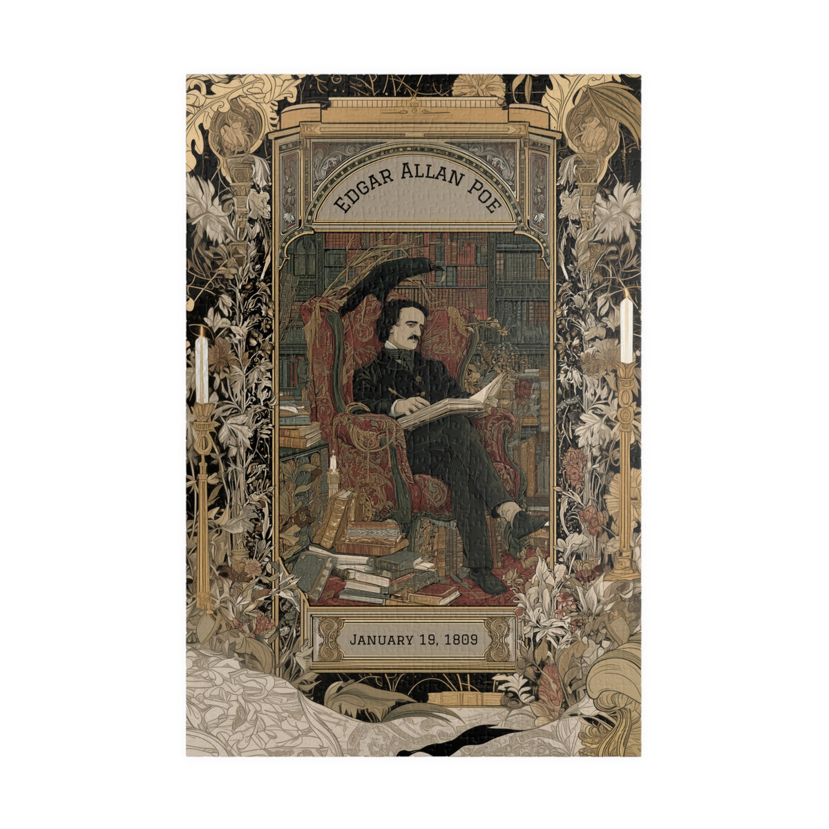 Edgar Allan Poe's Raven Holding Court - Nevermore Puzzle