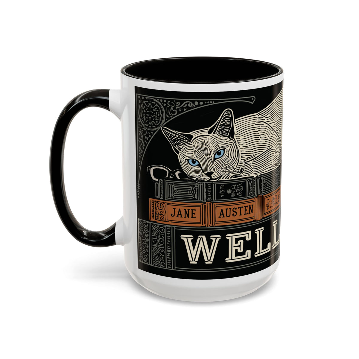 Bookstore Cat-Well Read Cat Mug | Literary Cat Stack Mug