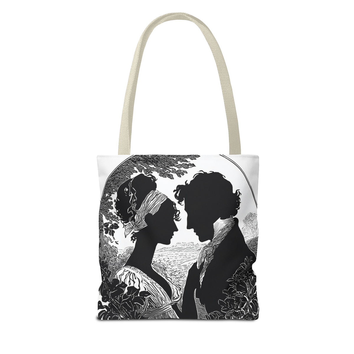 Silhouette Romance Tote Bag — Vintage Regency Couple