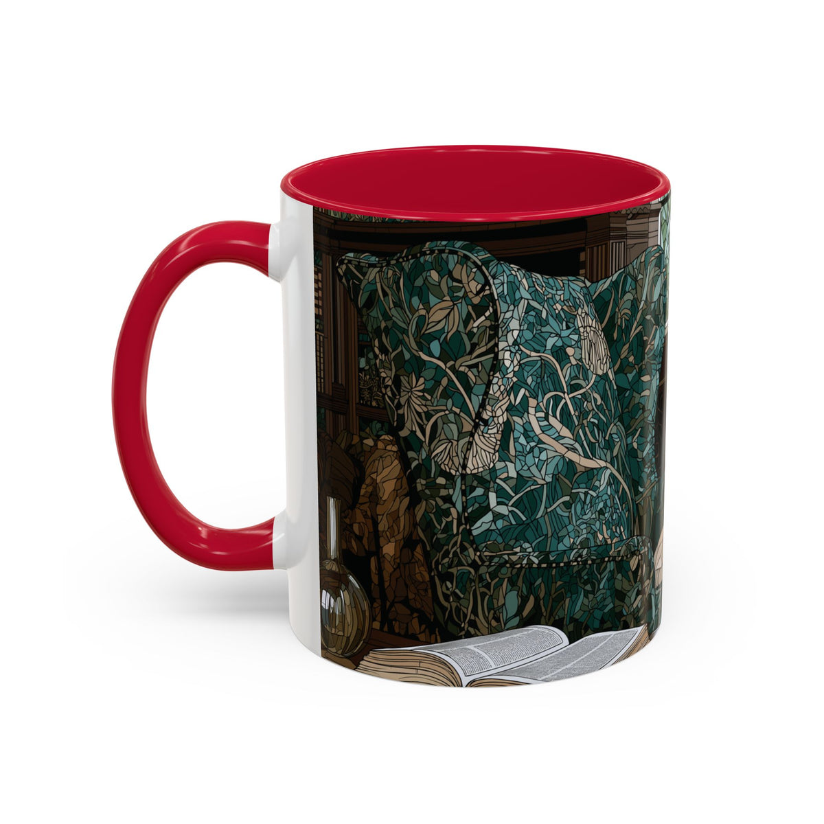 Cozy Reading Nook Cat Mug | Ceramic Coffee Cup 11oz 15oz