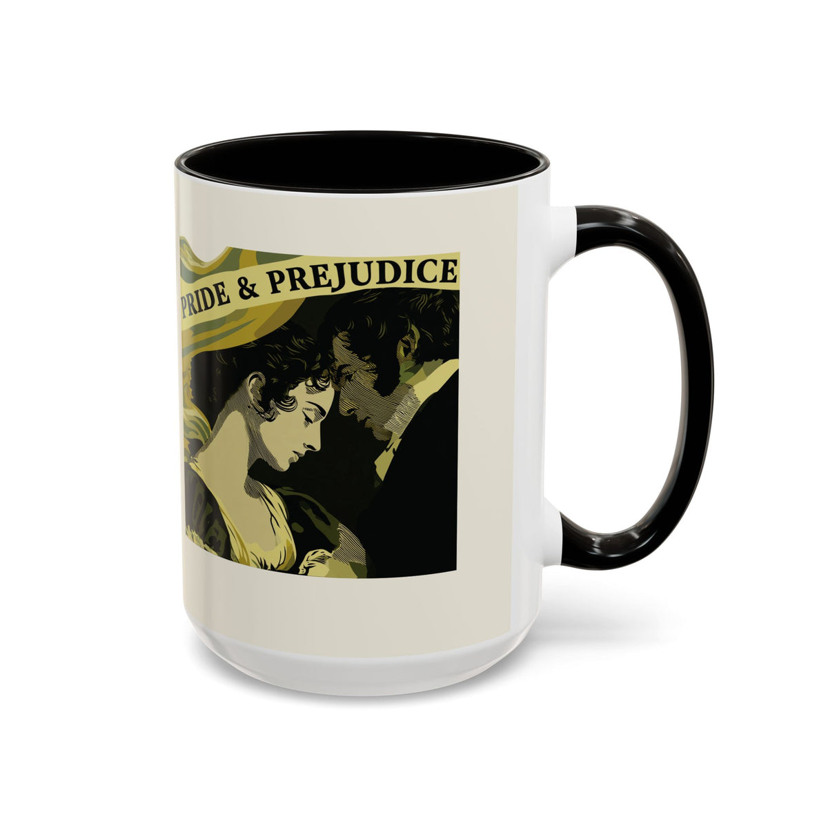 Pride & Prejudice Ceramic Mug – Jane Austen Vintage Romance Coffee Cup