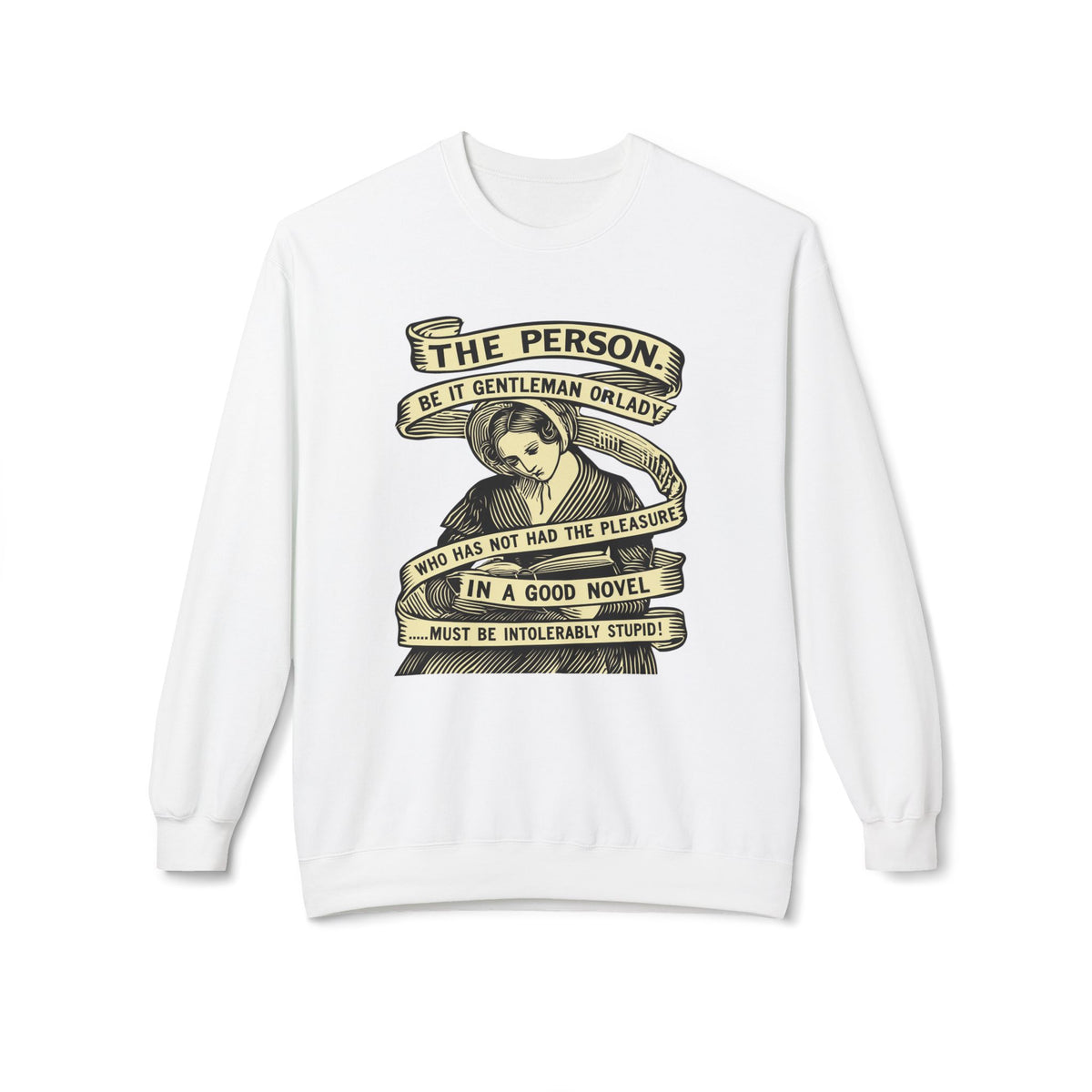 Novel Lover Crewneck Sweatshirt — "Reading Good Books" Vintage Book Quote