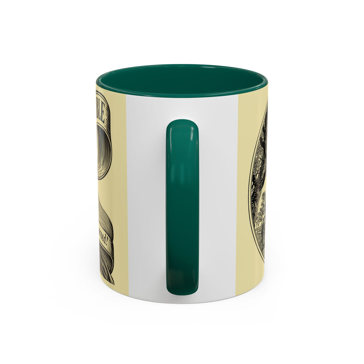 Vintage 'Barely Tolerable' Illustration Coffee Mug (11oz/15oz)
