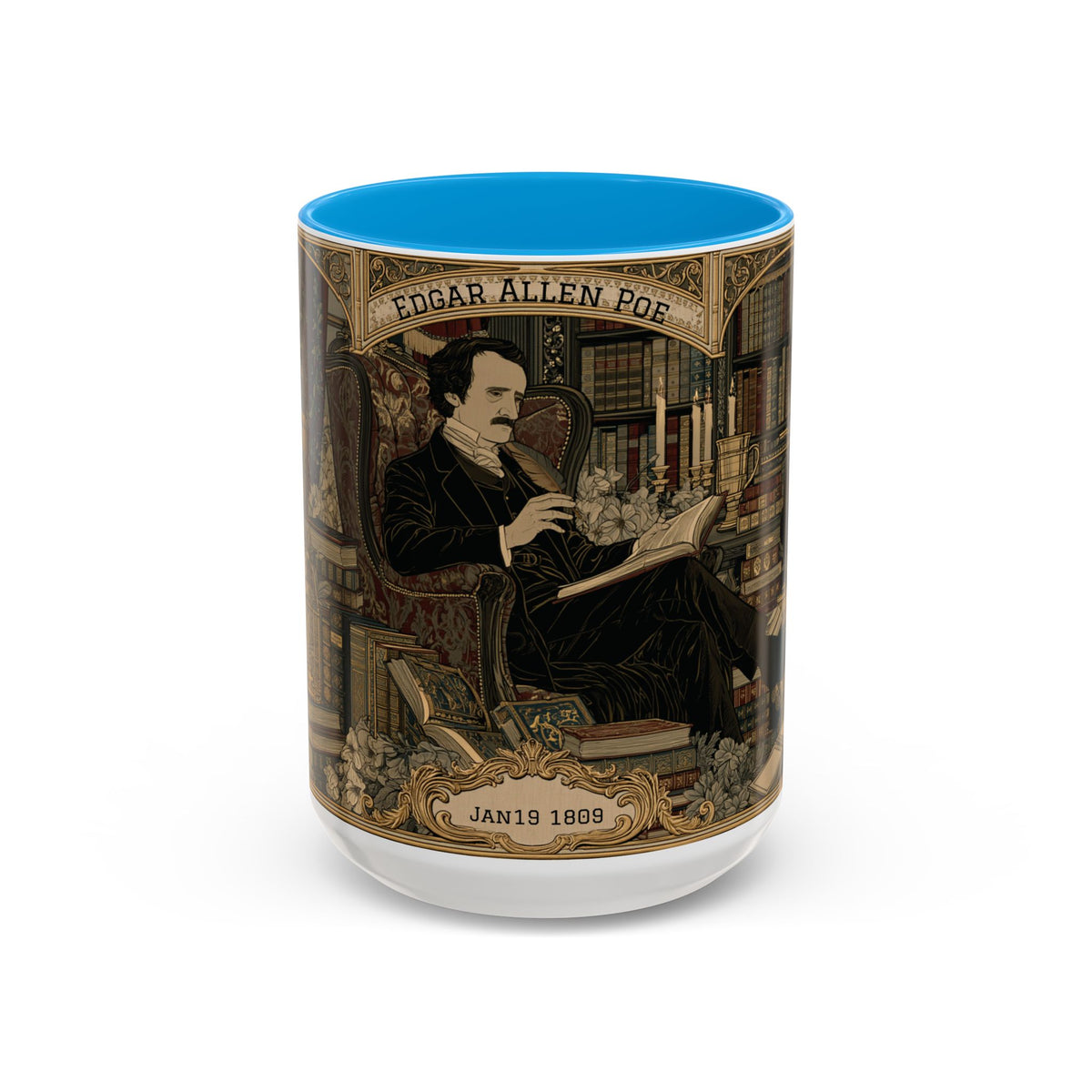 Edgar Allan Poe portrait Mug | Literary Gothic coffee mug