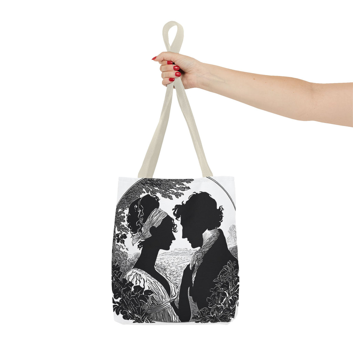 Silhouette Romance Tote Bag — Vintage Regency Couple