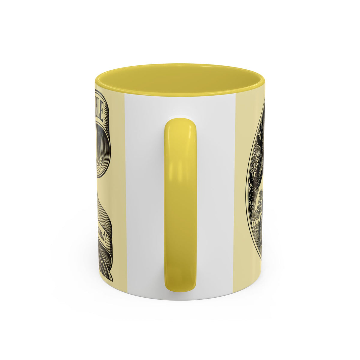 Vintage 'Barely Tolerable' Illustration Coffee Mug (11oz/15oz)