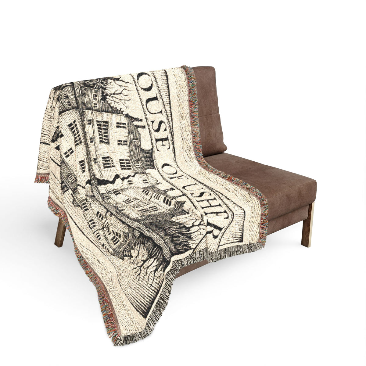 The House of Usher — Woven Blanket | Edgar Allan Poe Gothic Throw