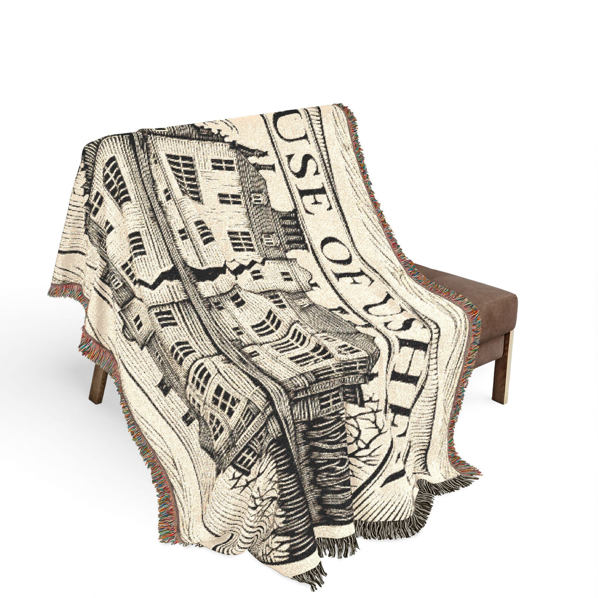 The House of Usher — Woven Blanket | Edgar Allan Poe Gothic Throw