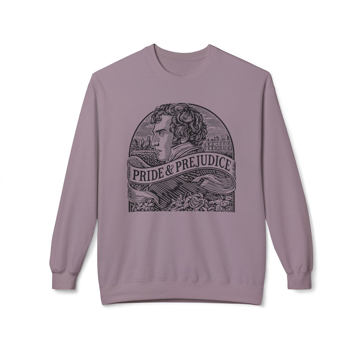 Pride & Prejudice Literary Crewneck Sweatshirt — "Swiped Right" Back