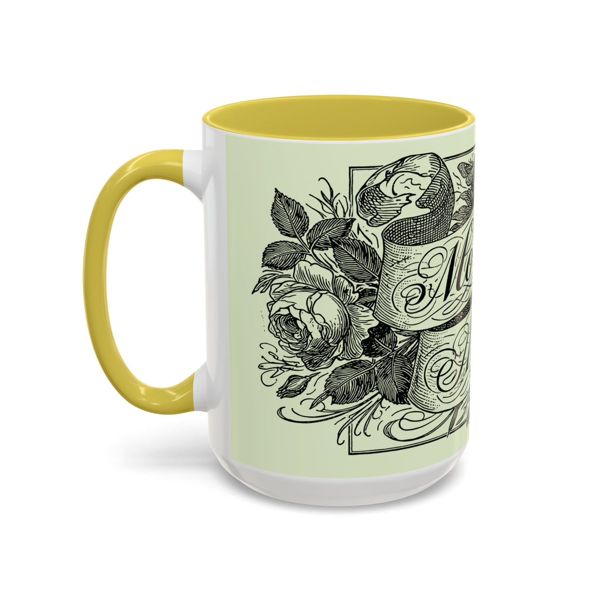 Most Ardently script banner floral Mug | Pink 11 or 15 oz.