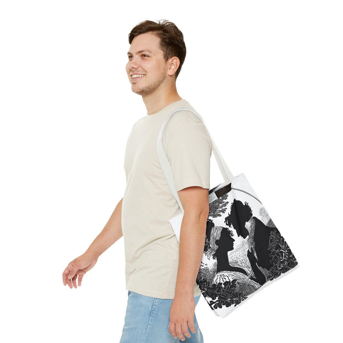 Silhouette Romance Tote Bag — Vintage Regency Couple