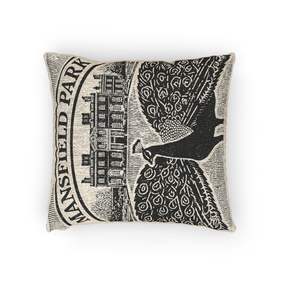 Mansfield Park Illustration Pillow | Woven Decorative Pillow, Regency Novel Decor