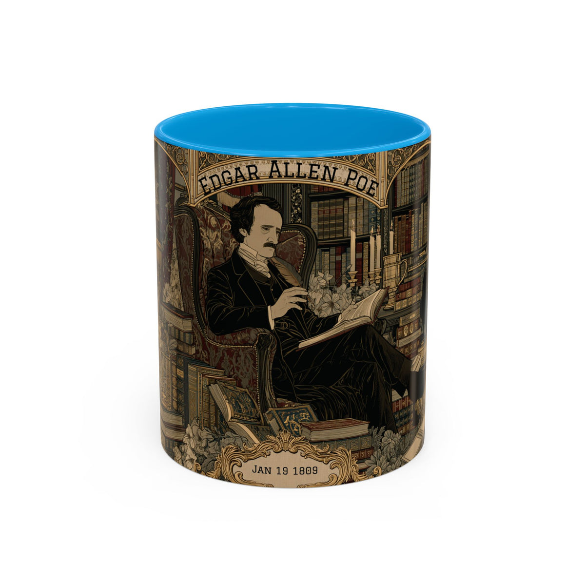 Edgar Allan Poe portrait Mug | Literary Gothic coffee mug