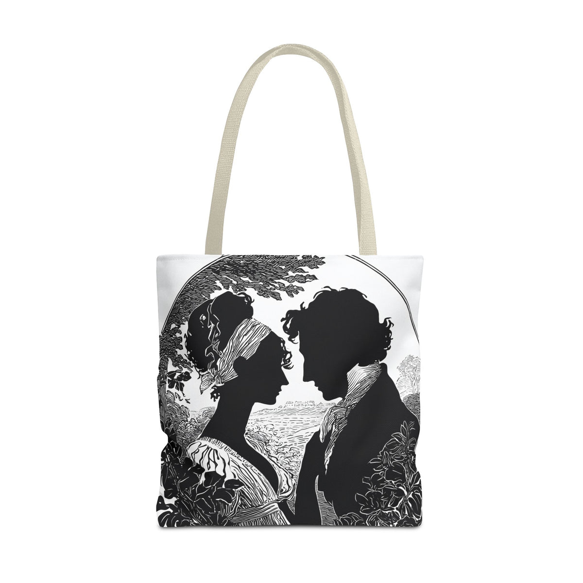 Silhouette Romance Tote Bag — Vintage Regency Couple