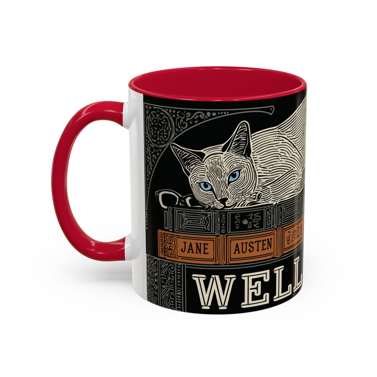 Bookstore Cat-Well Read Cat Mug | Literary Cat Stack Mug