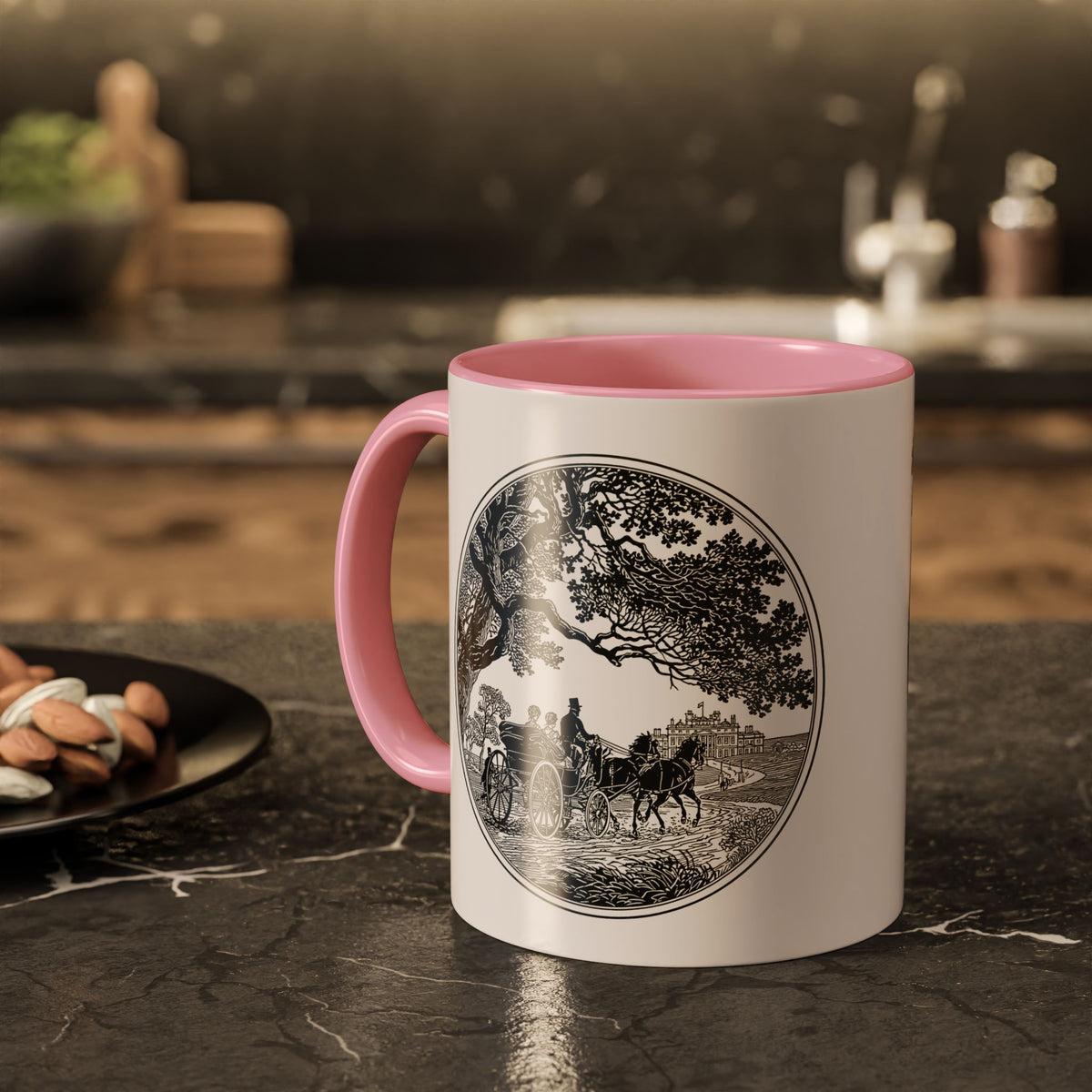 Romantic Vintage Silhouette Mug — "Most Ardently" Tea Coffee Cup (11oz/15oz)