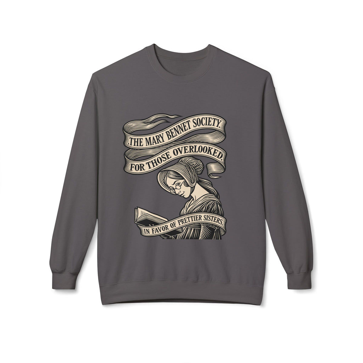 Crewneck Sweatshirt — “The Mary Bennet Society for Those Overlooked” Literary Pride Pullover