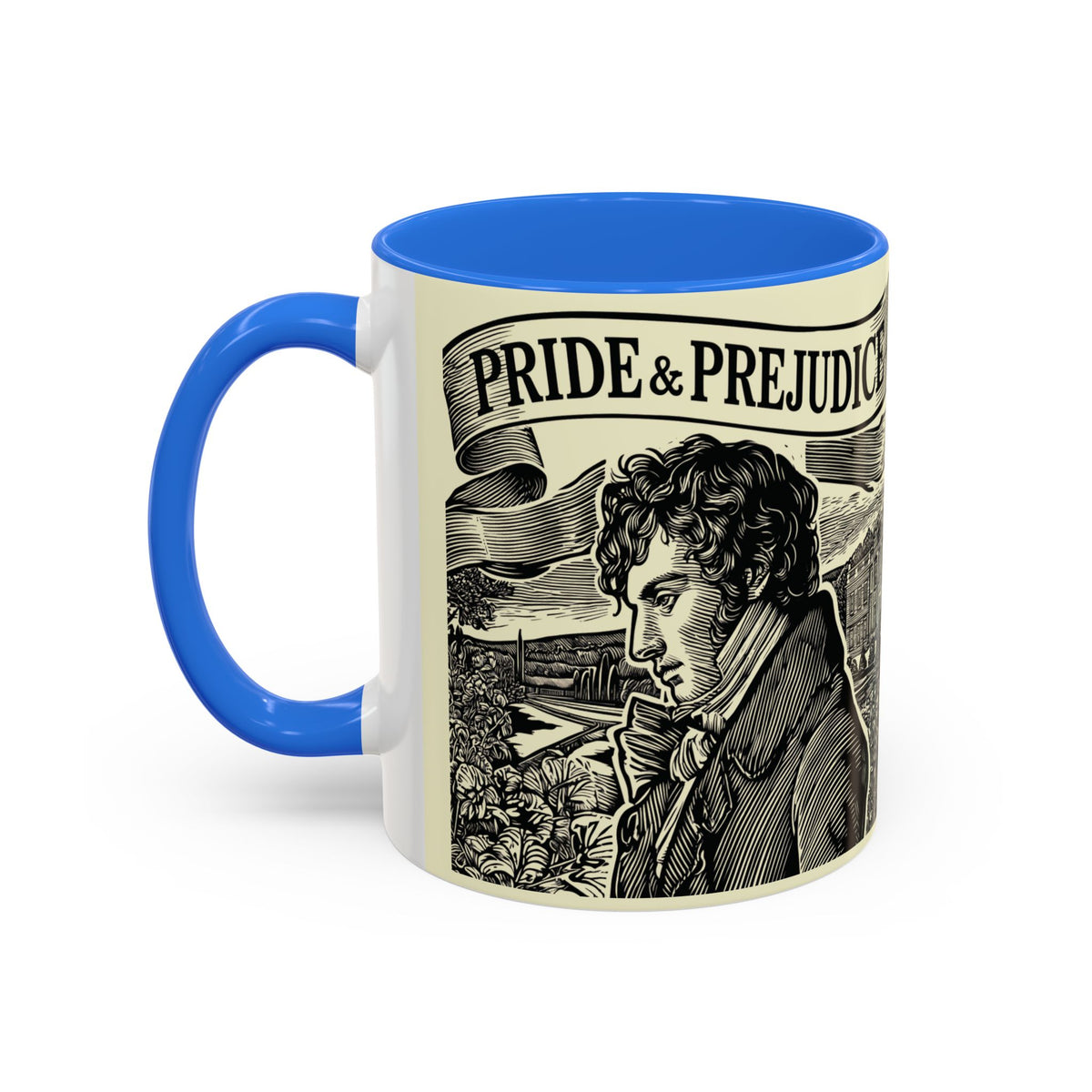 Pride and Prejudice Quote Mug — “Mr. Darcy at Pemberley” Vintage Jane Austen Coffee Cup (11oz/15oz)