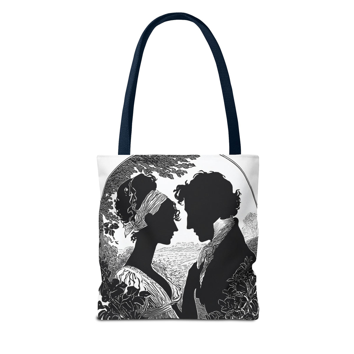 Silhouette Romance Tote Bag — Vintage Regency Couple