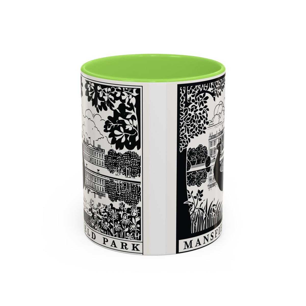Mansfield Park Peacock Illustration Mug | Vintage Etching Wraparound