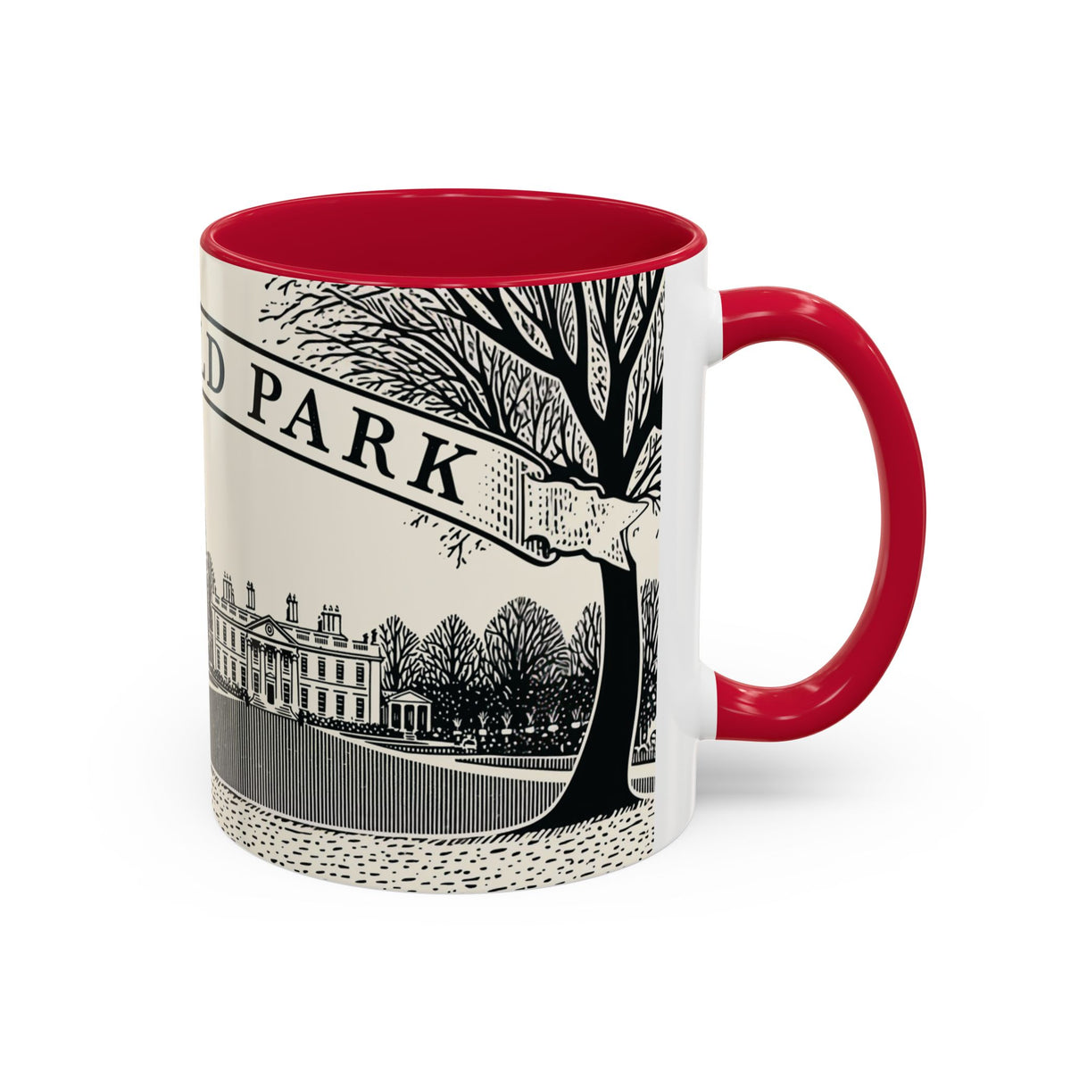Mansfield Park illustration Mug | Peacock & Estate ceramic mug