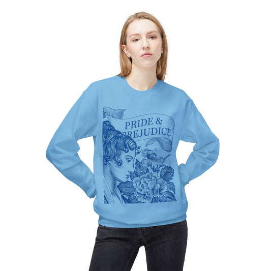 Pride & Prejudice Floral Sweatshirt — Jane Austen Booklover Crewneck (Derbyshire Coordinates)