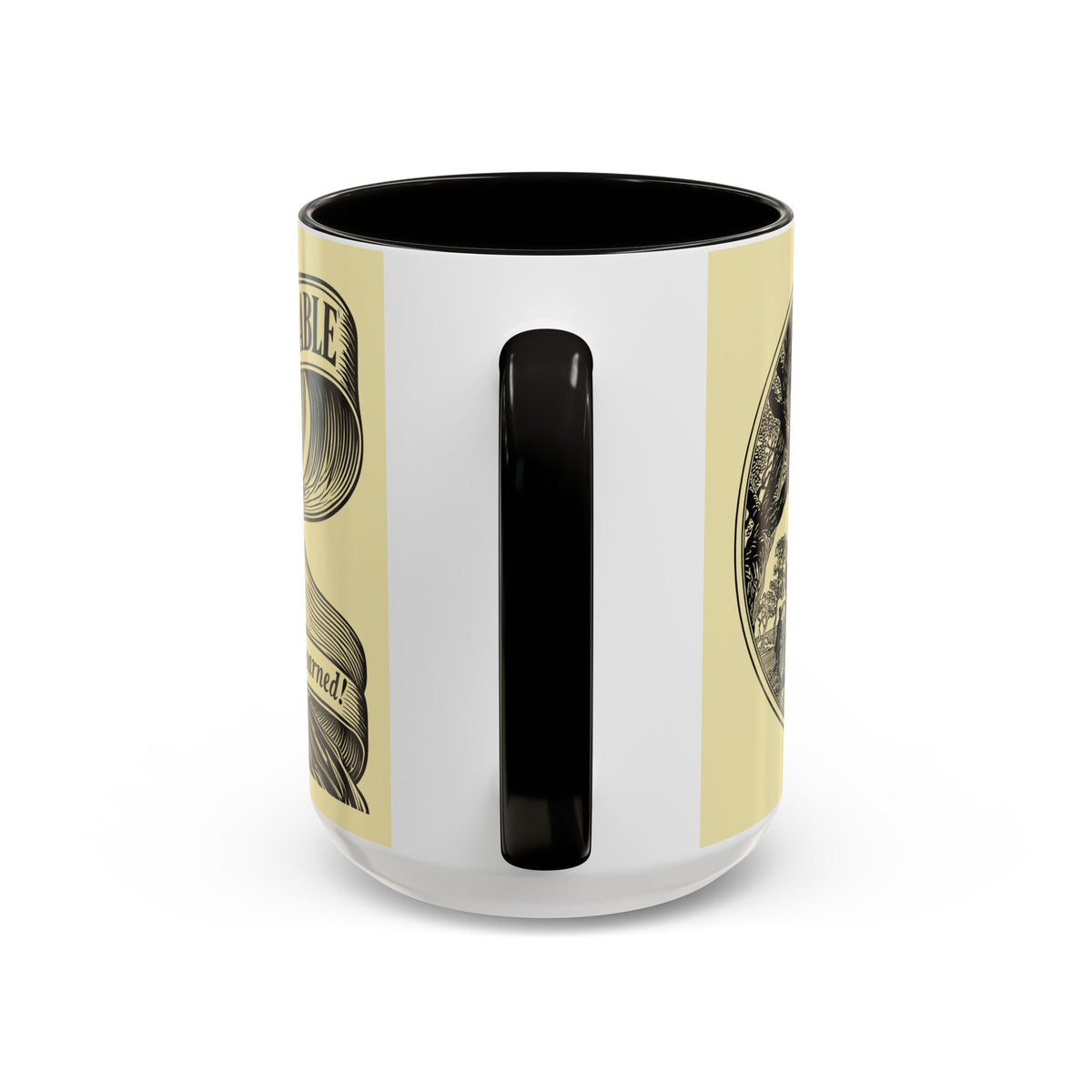 Vintage 'Barely Tolerable' Illustration Coffee Mug (11oz/15oz)