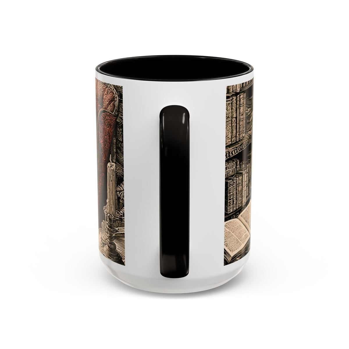 Edgar Allan Poe Raven Portrait Mug | Ceramic Coffee Cup