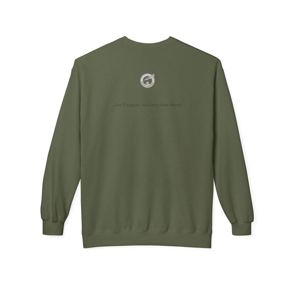 Sweatshirt — "The Person...must be intolerably stupid" Vintage Book Lover Crewneck