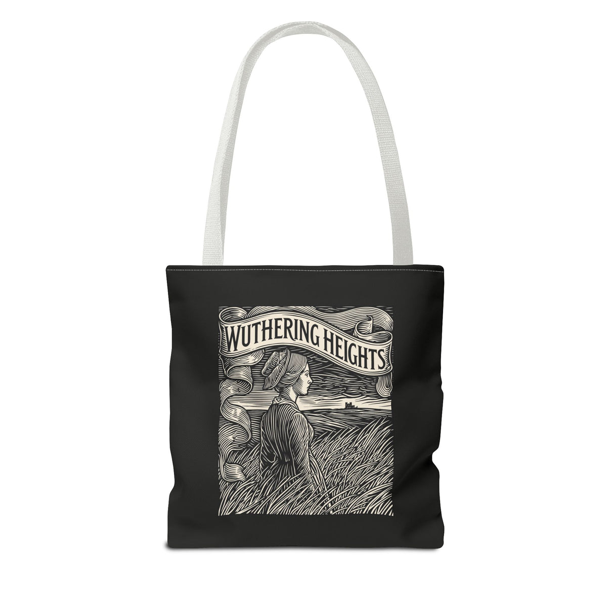 Wuthering Heights Illustrated Tote Bag — Gothic Novel Literary Canvas Tote