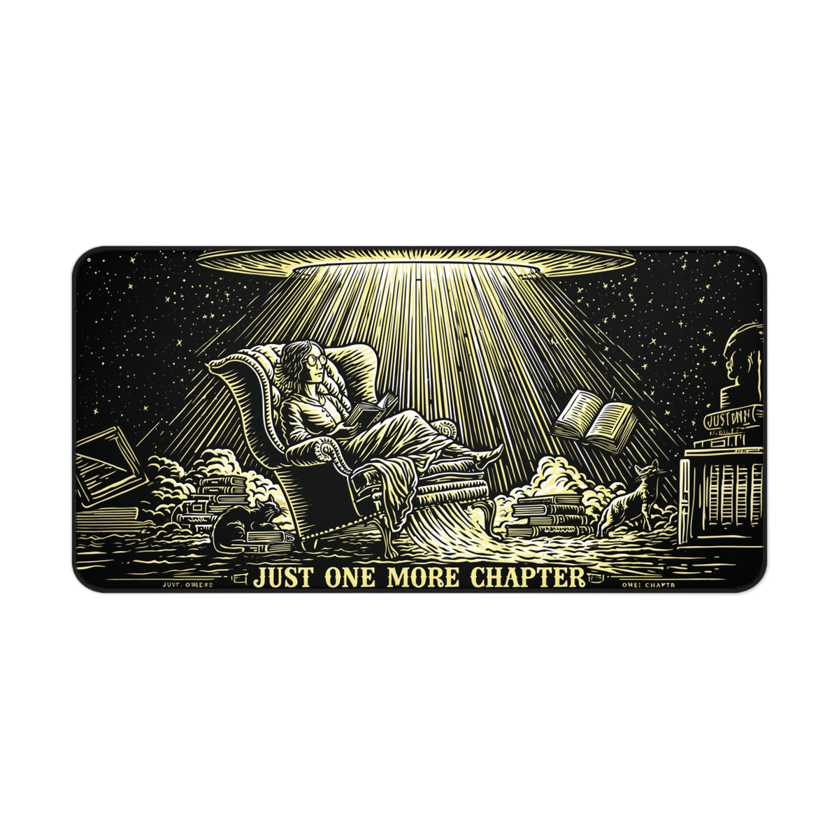 Alien Abduction Reader Desk Mat | "Just One More Chapter" Book Lover