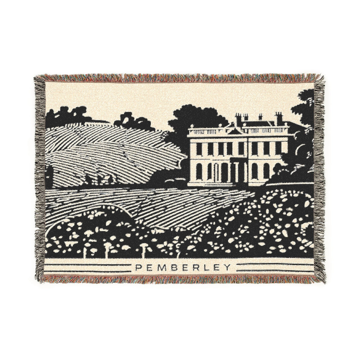 Pemberley Estate Woven Blanket | Vintage Manor Tapestry Throw
