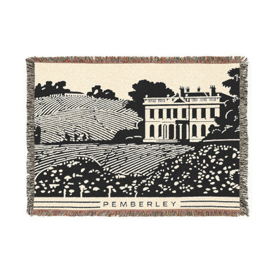 Pemberley Estate Woven Blanket | Vintage Manor Tapestry Throw
