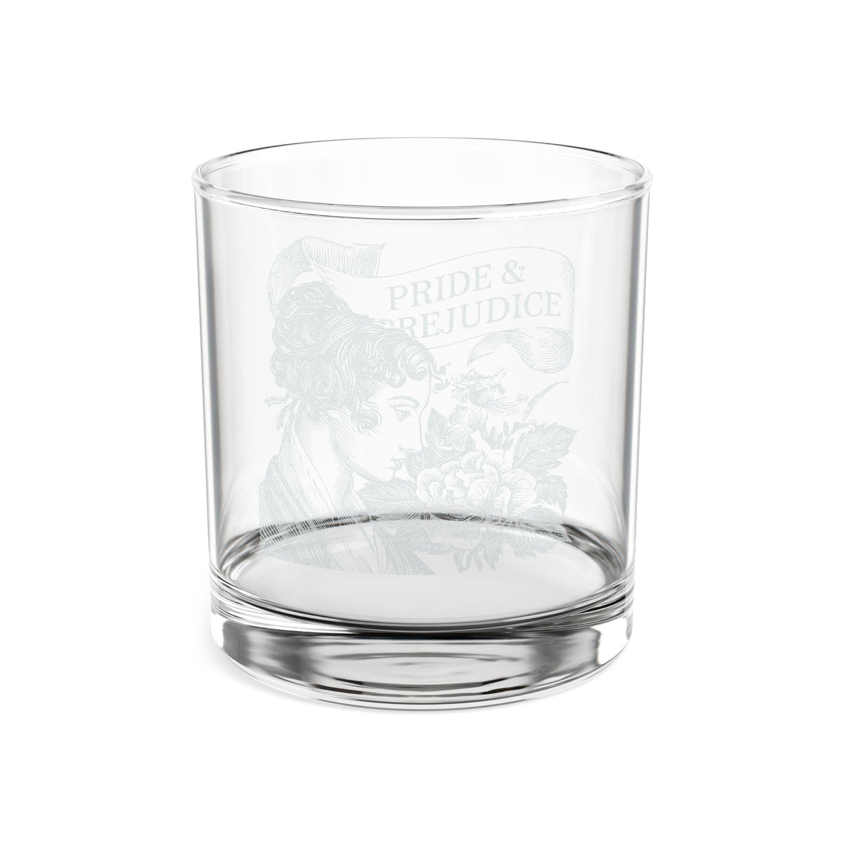 Pride & Prejudice Whiskey Engraved Glass – 10.5 oz Classic Rocks Tumbler