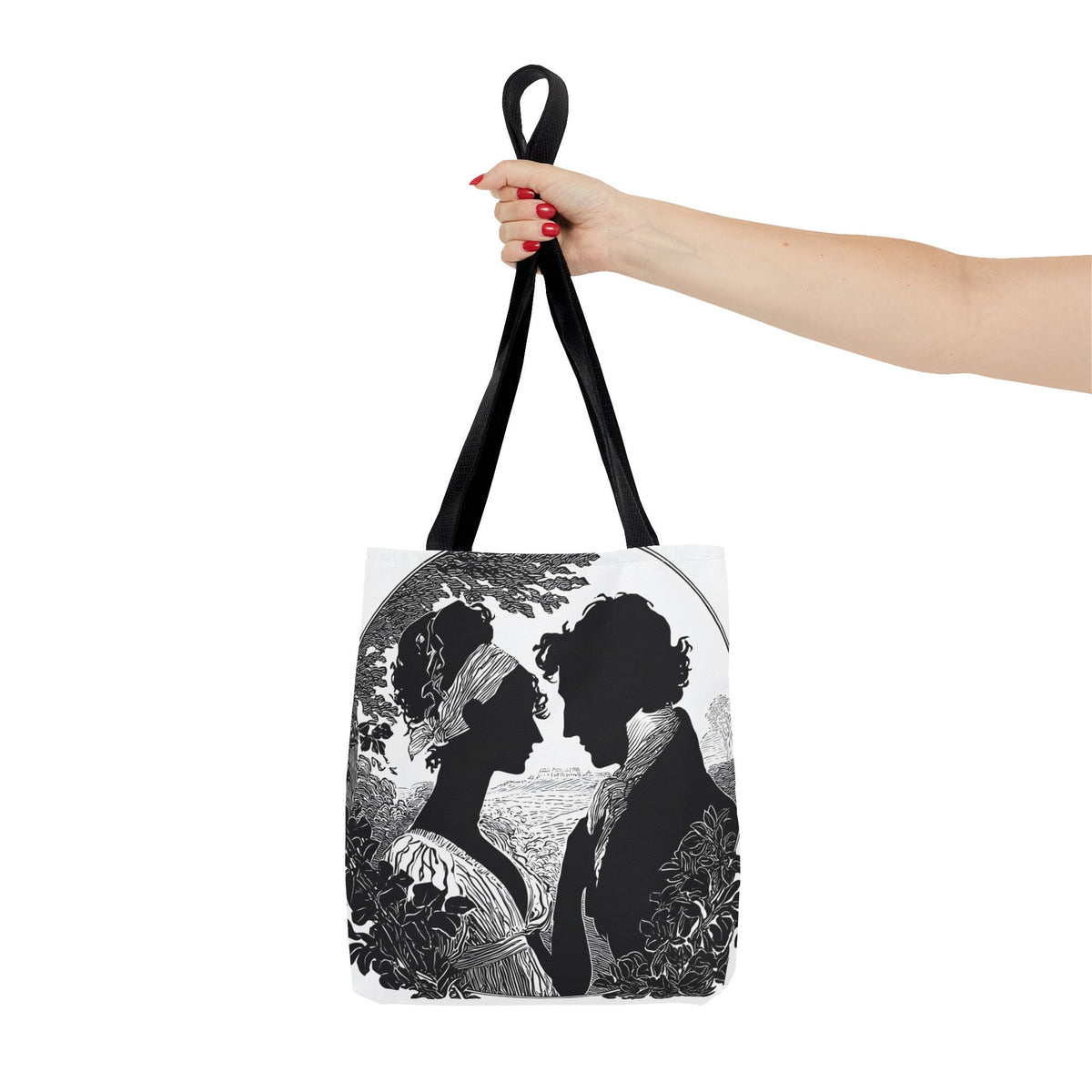 Silhouette Romance Tote Bag — Vintage Regency Couple