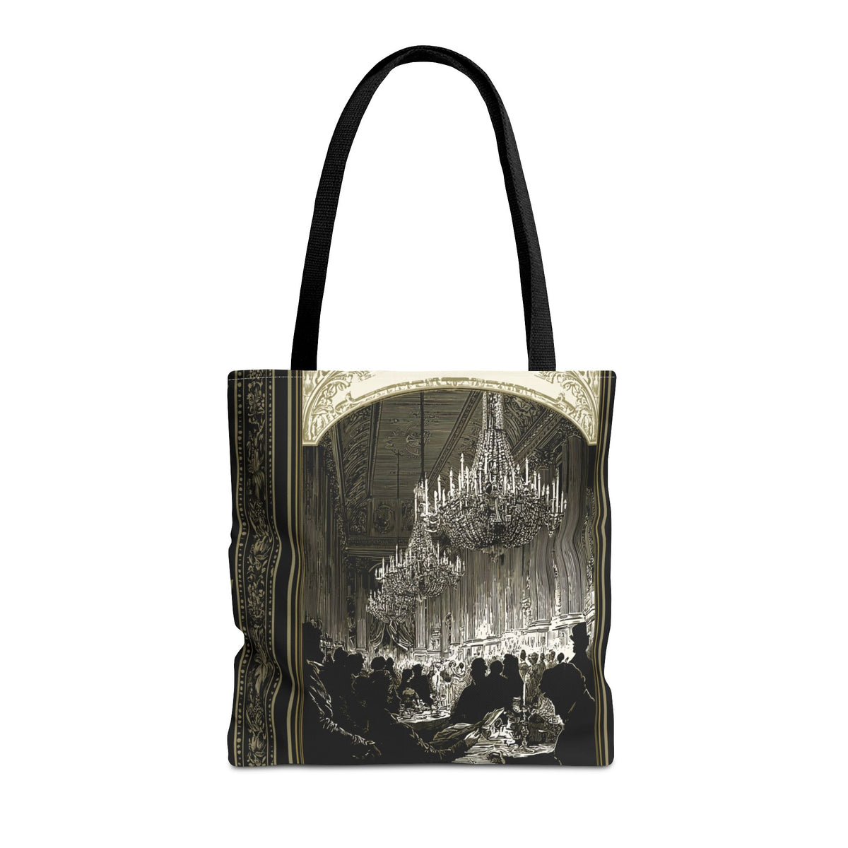 Regency Ballroom Chandelier Tote Bag | Vintage Ballroom Scene