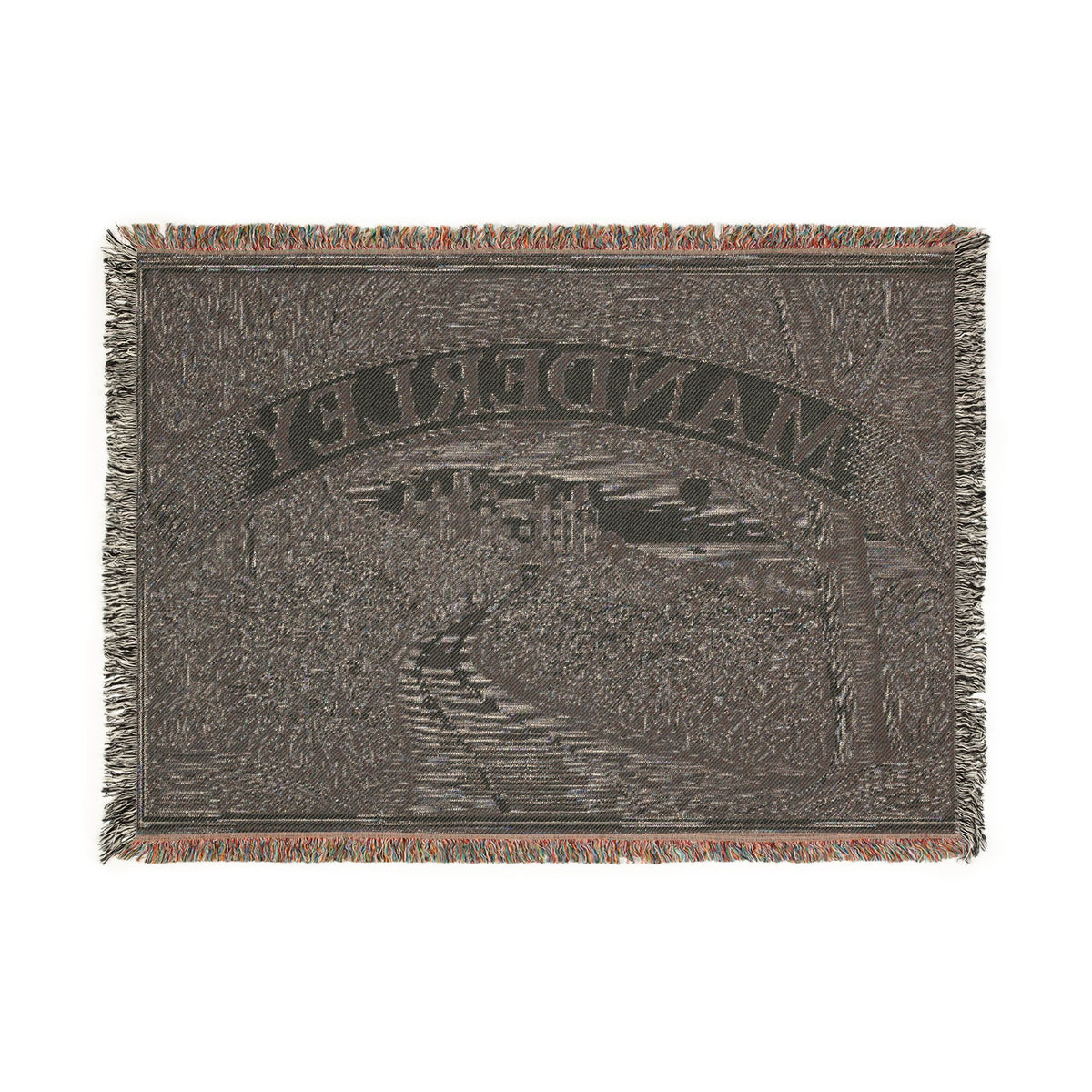 x Manderley Estate Landscape Woven Blanket | Vintage Manor Tapestry Throw