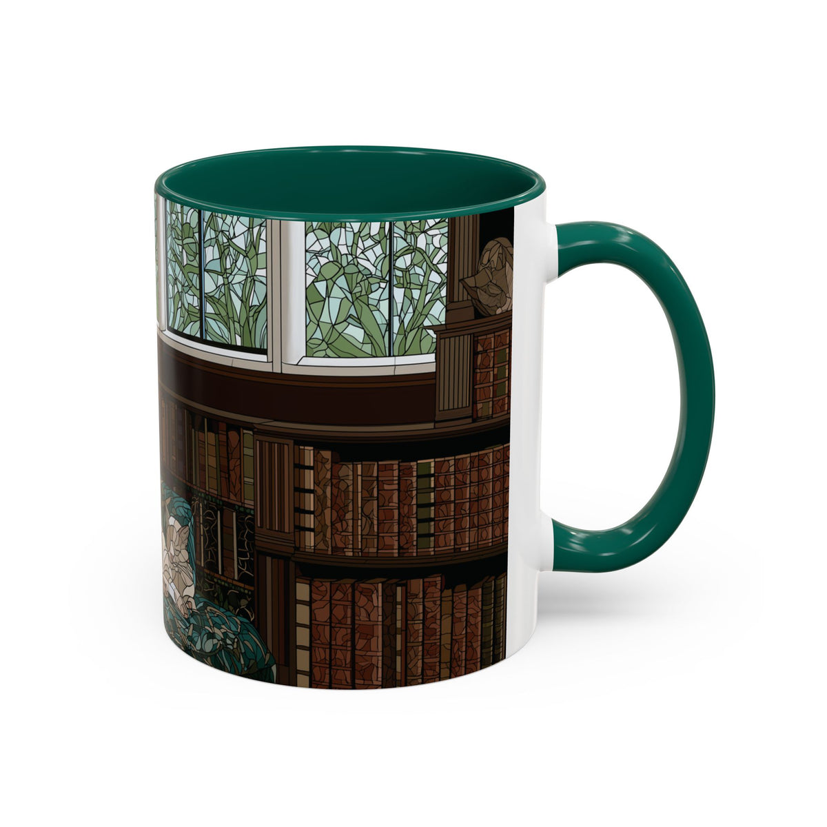 Cozy Reading Nook Cat Mug | Ceramic Coffee Cup 11oz 15oz