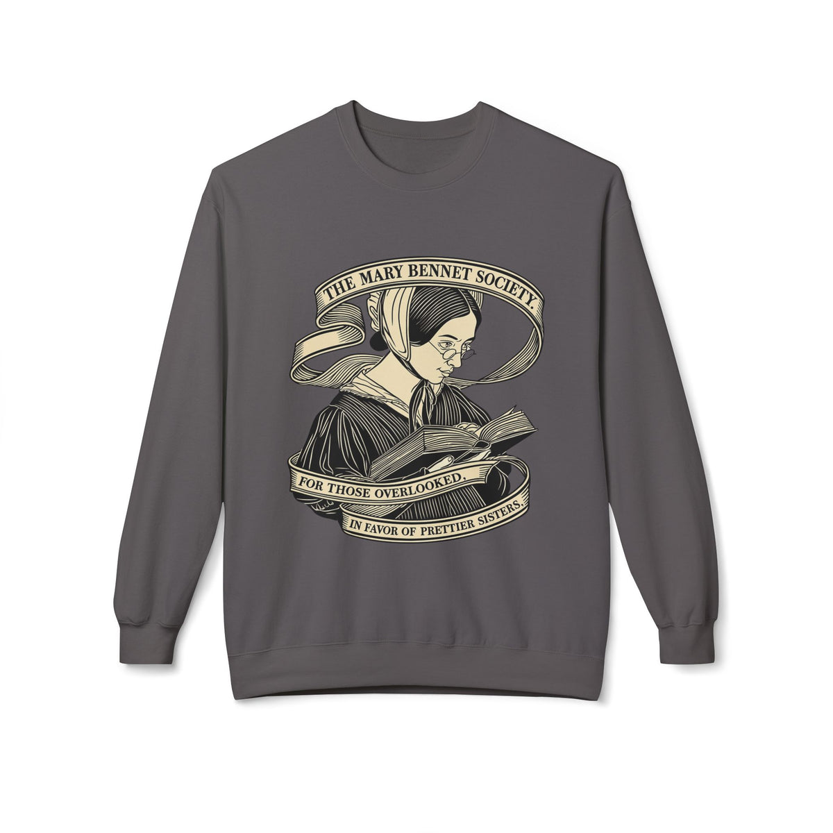 The Mary Bennet Society Literary Crewneck Sweatshirt — Vintage Booklover Reading Crew