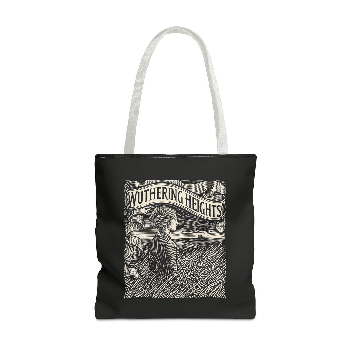 Wuthering Heights Illustrated Tote Bag — Gothic Novel Literary Canvas Tote