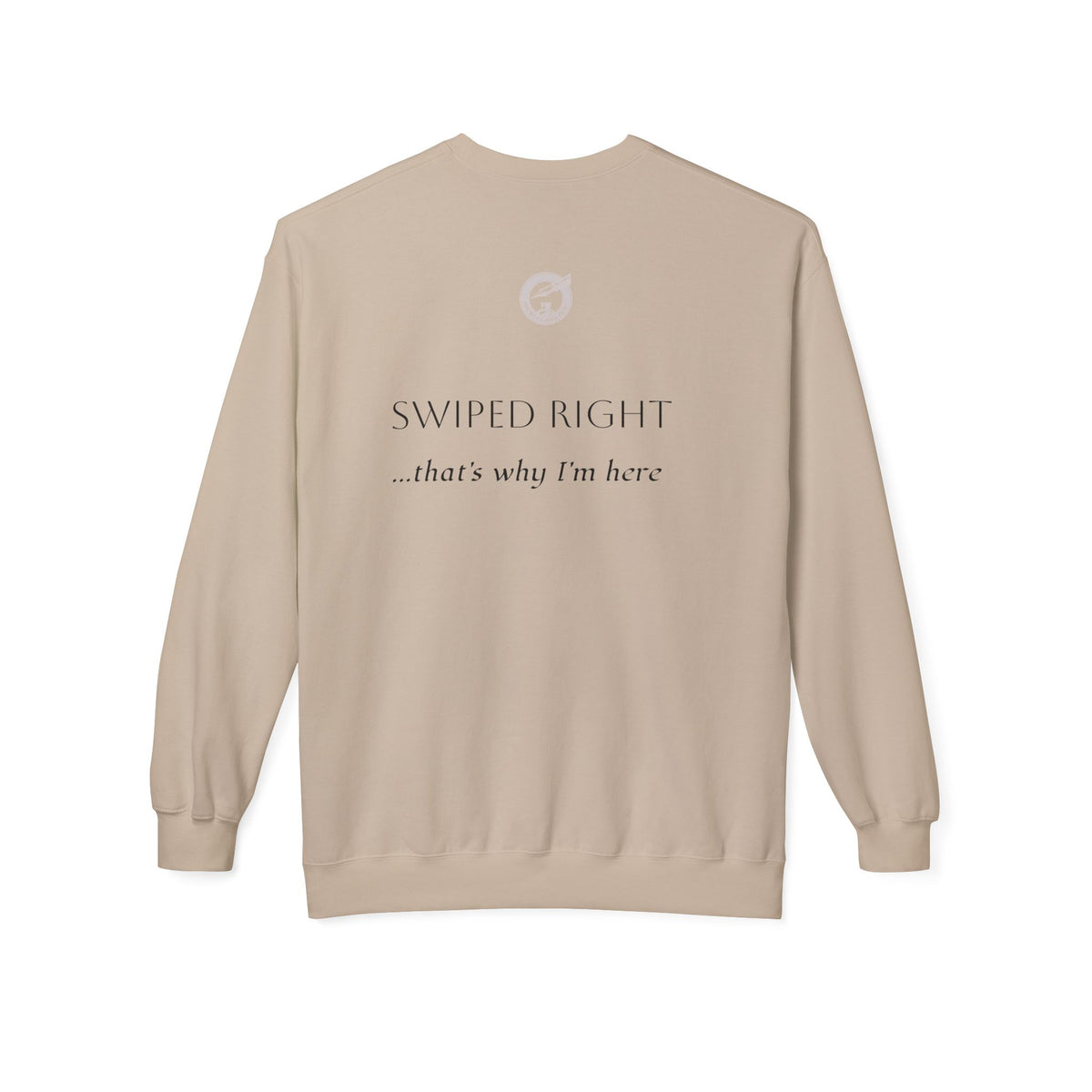 Pride & Prejudice Literary Crewneck Sweatshirt — "Swiped Right" Back