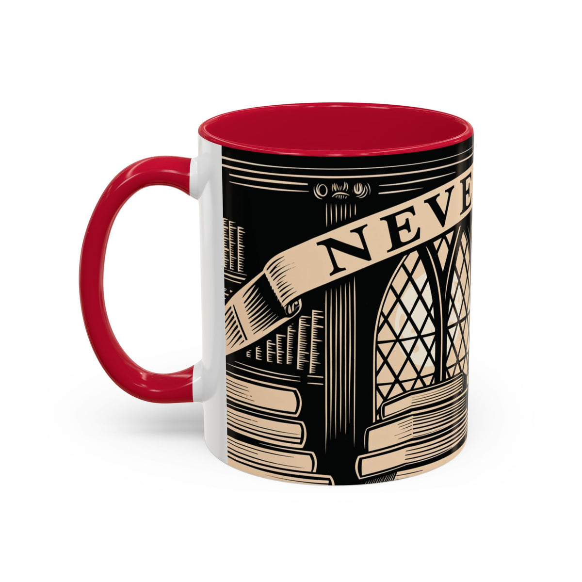 x Nevermore Raven woodcut illustration Mug | Edgar Allan Poe inspired