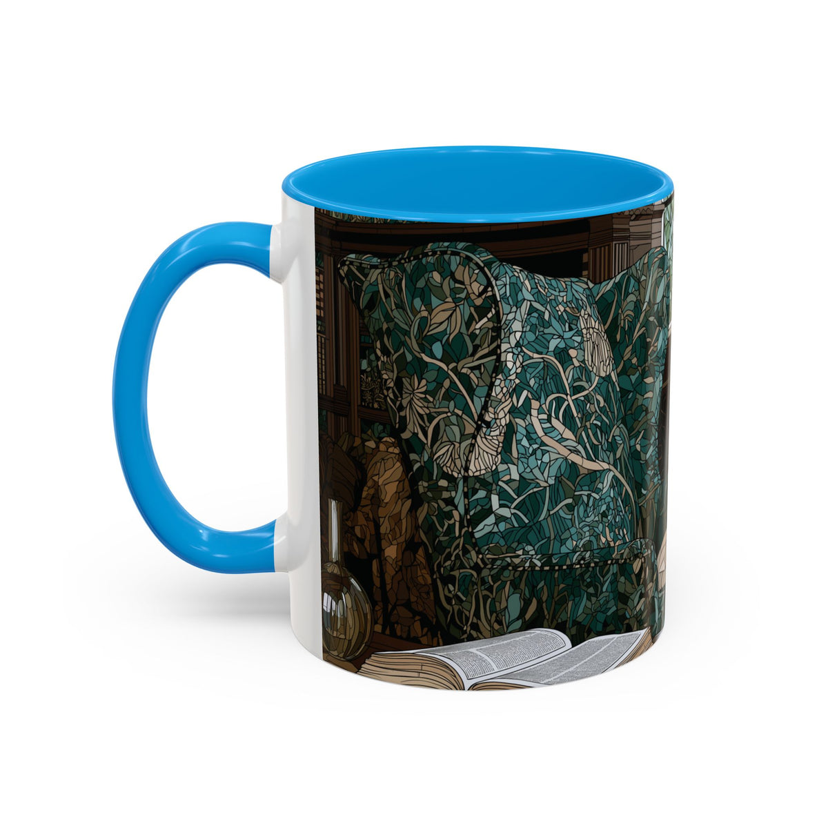 Cozy Reading Nook Cat Mug | Ceramic Coffee Cup 11oz 15oz